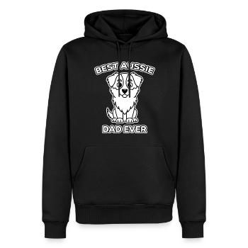Australian Shepherd Dad Funny Aussie Gift - Men’s Premium Organic Hoodie - black - Front - Nico (187cm)