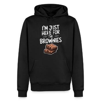 Brownies Spruch Gebäck Lustiges Brownie Geschenk - Männer Premium Bio Hoodie - Schwarz - Vorne - Nico (187cm)