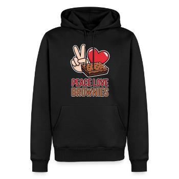 Brownies Spruch Gebäck Lustiges Brownie Geschenk - Männer Premium Bio Hoodie - Schwarz - Vorne - Nico (187cm)