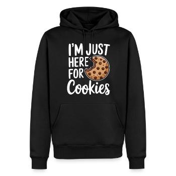 Cookies Disant Biscuits au Chocolat Cadeau de Cookie Drôle - Sweat à capuche Premium bio Homme - noir - Devant - Nico (187cm)
