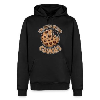 Cookies Spruch Schoko Kekse Lustig Cookie Geschenk - Männer Premium Bio Hoodie - Schwarz - Vorne - Nico (187cm)