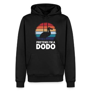 Dodo Dire Dodo Oiseau Drôle Dodo Cadeau - Sweat à capuche Premium bio Homme - noir - Devant - Nico (187cm)