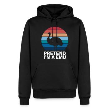 Emu Dire Australie Emus Drôle Cadeau D’émeu - Sweat à capuche Premium bio Homme - noir - Devant - Nico (187cm)