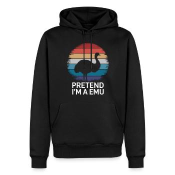 Emu Dire Australie Emus Drôle Cadeau D’émeu - Sweat à capuche Premium bio Homme - noir - Devant - Nico (187cm)
