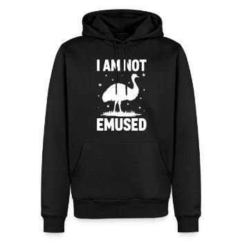 Emu Dire Australie Emus Drôle Cadeau D’émeu - Sweat à capuche Premium bio Homme - noir - Devant - Nico (187cm)