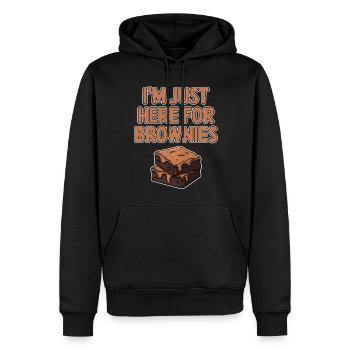 Brownies Spruch Gebäck Lustiges Brownie Geschenk - Männer Premium Bio Hoodie - Schwarz - Vorne - Nico (187cm)