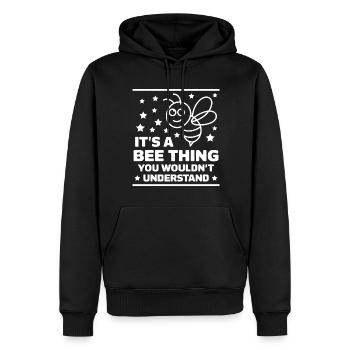 Bienen Spruch Imker Biene Lustiges Bienen Geschenk - Männer Premium Bio Hoodie - Schwarz - Vorne - Nico (187cm)