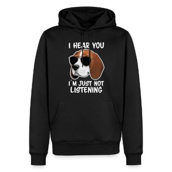 Beagle Dire Chien Beagle Drôle Beagle Cadeau - Sweat à capuche Premium bio Homme - noir - Devant - Nico (187cm)