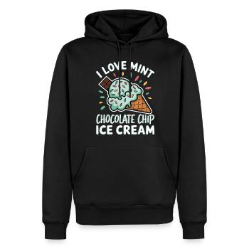 Schoko Minz Eis Spruch Lustiges Minz Eis Geschenk - Männer Premium Bio Hoodie - Schwarz - Vorne - Nico (187cm)