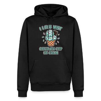 Schoko Minz Eis Spruch Lustiges Minz Eis Geschenk - Männer Premium Bio Hoodie - Schwarz - Vorne - Nico (187cm)