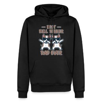 Bull Terrier Dire Drôle Bull Terrier Cadeau - Sweat à capuche Premium bio Homme - noir - Devant - Nico (187cm)