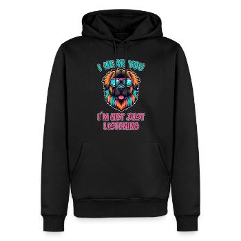 Leonberger disant drôle Leonberger cadeau - Sweat à capuche Premium bio Homme - noir - Devant - Nico (187cm)