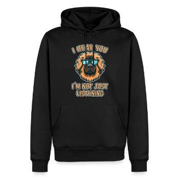 Leonberger disant drôle Leonberger cadeau - Sweat à capuche Premium bio Homme - noir - Devant - Nico (187cm)