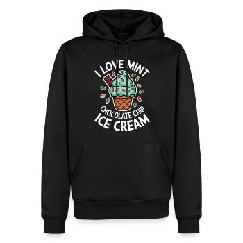 Schoko Minz Eis Spruch Lustiges Minz Eis Geschenk - Männer Premium Bio Hoodie - Schwarz - Vorne - Nico (187cm)