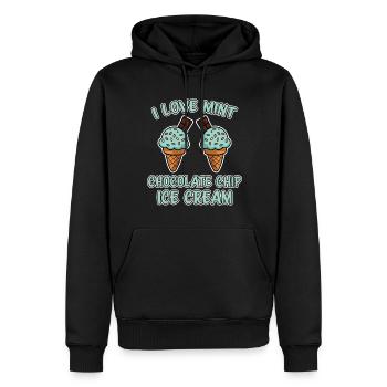 Schoko Minz Eis Spruch Lustiges Minz Eis Geschenk - Männer Premium Bio Hoodie - Schwarz - Vorne - Nico (187cm)