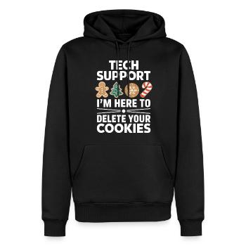 Cookies Spruch Lustig Weihnachtsplätzchen Geschenk - Männer Premium Bio Hoodie - Schwarz - Vorne - Nico (187cm)