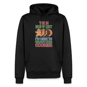 Cookies Spruch Lustig Weihnachtsplätzchen Geschenk - Männer Premium Bio Hoodie - Schwarz - Vorne - Nico (187cm)