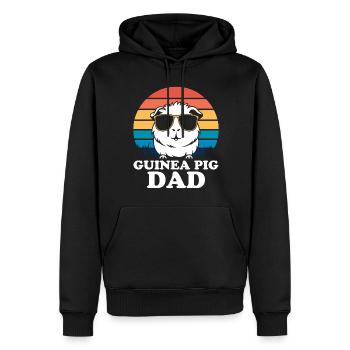 Dicton de cochon d’Inde, Cadeau de cochon d’Inde - Sweat à capuche Premium bio Homme - noir - Devant - Nico (187cm)