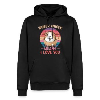 Guinea Pig Saying, Guinea Pig Gift - Men’s Premium Organic Hoodie - black - Front - Nico (187cm)
