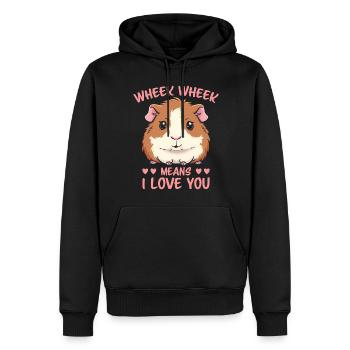 Guinea Pig Saying, Guinea Pig Gift - Men’s Premium Organic Hoodie - black - Front - Nico (187cm)