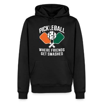 Pickleball Spruch Lustiges Pickleball Geschenk - Männer Premium Bio Hoodie - Schwarz - Vorne - Nico (187cm)