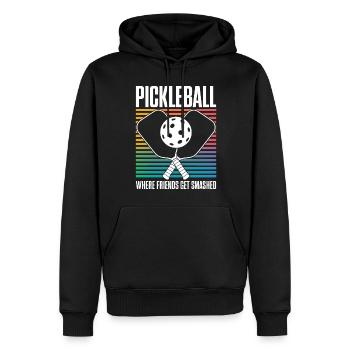 Pickleball Saying Funny Pickleball Gift - Men’s Premium Organic Hoodie - black - Front - Nico (187cm)