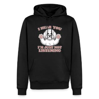 Cockapoo disant chiens drôle Cockapoo cadeau - Sweat à capuche Premium bio Homme - noir - Devant - Nico (187cm)