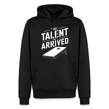Cornhole Spruch Lustiges Cornhole Geschenk - Männer Premium Bio Hoodie - Schwarz - Vorne - Nico (187cm)