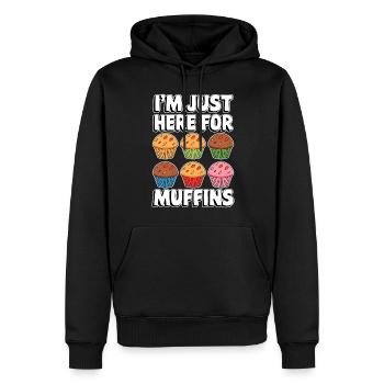 Muffin Disant Muffins Drôle Muffins Cadeau - Sweat à capuche Premium bio Homme - noir - Devant - Nico (187cm)