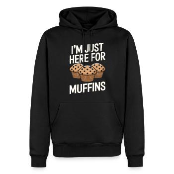 Muffin Disant Muffins Drôle Muffins Cadeau - Sweat à capuche Premium bio Homme - noir - Devant - Nico (187cm)