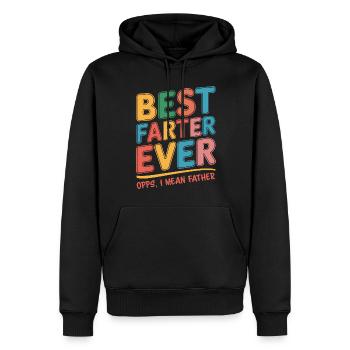 Furz Spruch Furzen Papa Pups Lustige Furz Geschenk - Männer Premium Bio Hoodie - Schwarz - Vorne - Nico (187cm)