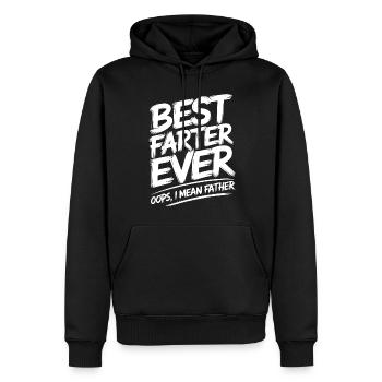 Furz Spruch Furzen Papa Pups Lustige Furz Geschenk - Männer Premium Bio Hoodie - Schwarz - Vorne - Nico (187cm)