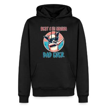 Chihuahua Disant Papa Drôle Chihuahua Cadeau - Sweat à capuche Premium bio Homme - noir - Devant - Nico (187cm)