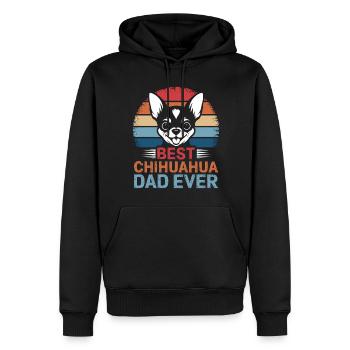 Chihuahua Disant Papa Drôle Chihuahua Cadeau - Sweat à capuche Premium bio Homme - noir - Devant - Nico (187cm)