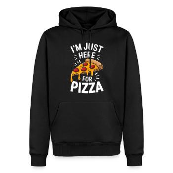 Pizza Spruch Witz Pizzeria Lustiges Pizza Geschenk - Männer Premium Bio Hoodie - Schwarz - Vorne - Nico (187cm)