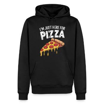 Pizza Spruch Witz Pizzeria Lustiges Pizza Geschenk - Männer Premium Bio Hoodie - Schwarz - Vorne - Nico (187cm)