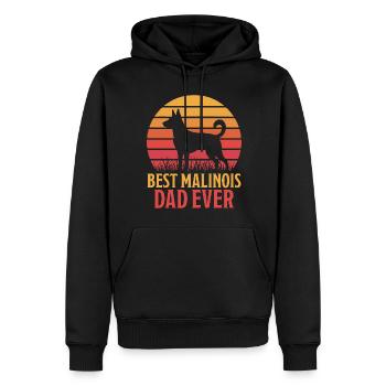 Berger Belge Dicton Malinois Cadeau - Sweat à capuche Premium bio Homme - noir - Devant - Nico (187cm)