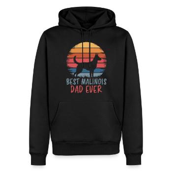 Berger Belge Dicton Malinois Cadeau - Sweat à capuche Premium bio Homme - noir - Devant - Nico (187cm)