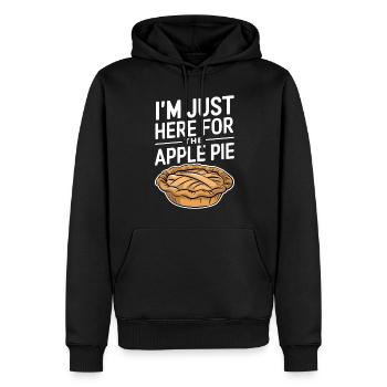 Apfelkuchen Spruch Lustiges Apple Pie Geschenk - Männer Premium Bio Hoodie - Schwarz - Vorne - Nico (187cm)