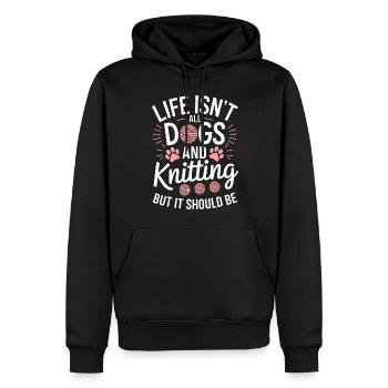Tricot Dire Chiens Drôle Tricot Cadeau - Sweat à capuche Premium bio Homme - noir - Devant - Nico (187cm)