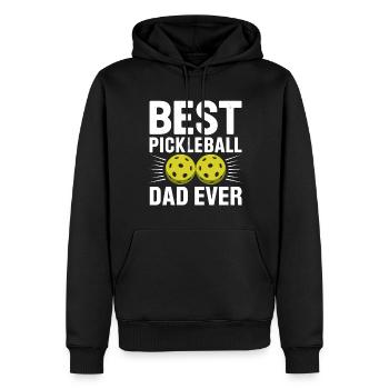Pickleball Spruch Papa Lustige Pickleball Geschenk - Männer Premium Bio Hoodie - Schwarz - Vorne - Nico (187cm)