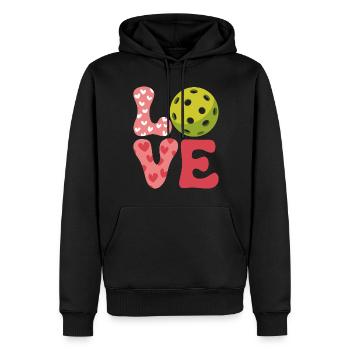 Pickleball Spruch Sport Lustig Pickleball Geschenk - Männer Premium Bio Hoodie - Schwarz - Vorne - Nico (187cm)