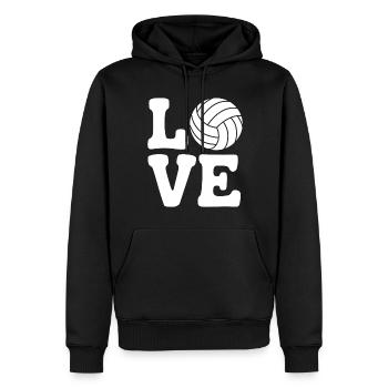 volley-ball dire drôle de cadeau de volley-ball - Sweat à capuche Premium bio Homme - noir - Devant - Nico (187cm)