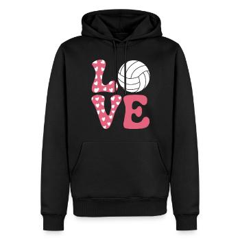volley-ball dire drôle de cadeau de volley-ball - Sweat à capuche Premium bio Homme - noir - Devant - Nico (187cm)