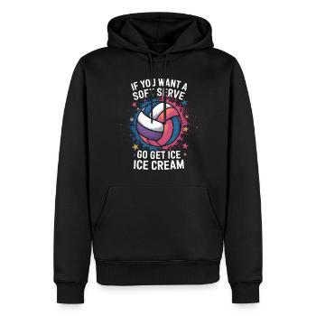 volley-ball dire drôle de cadeau de volley-ball - Sweat à capuche Premium bio Homme - noir - Devant - Nico (187cm)