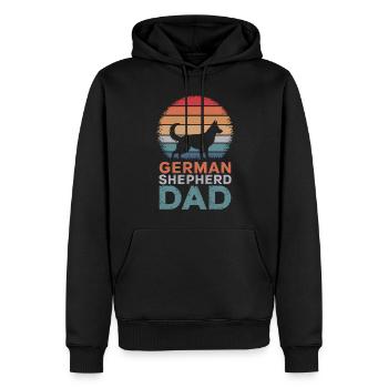 Berger allemand disant berger allemand cadeau - Sweat à capuche Premium bio Homme - noir - Devant - Nico (187cm)