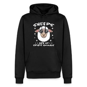 Schaf Spruch Hausschaf Lustiges Schafe Geschenk - Männer Premium Bio Hoodie - Schwarz - Vorne - Nico (187cm)