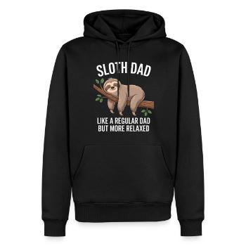 Faultier Spruch Faultiere Lustig Faultier Geschenk - Männer Premium Bio Hoodie - Schwarz - Vorne - Nico (187cm)