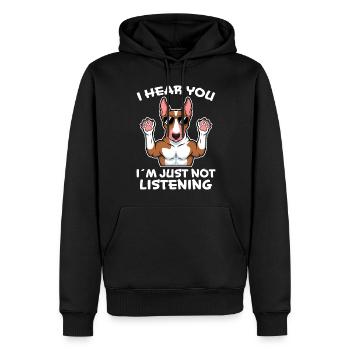 Bullterrier Spruch Lustiges Bullterrier Geschenk - Männer Premium Bio Hoodie - Schwarz - Vorne - Nico (187cm)
