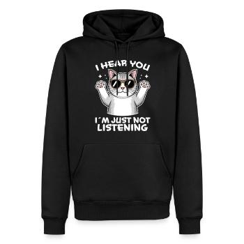 British Shorthair Dire Drôle de Chats Cadeau - Sweat à capuche Premium bio Homme - noir - Devant - Nico (187cm)
